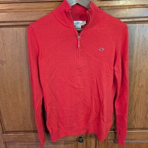 Vineyard Vines Women's Pink Half-Zip Sweater
